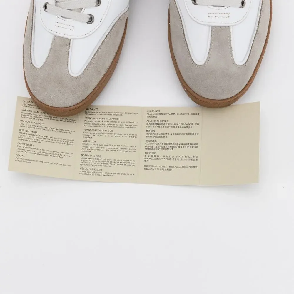 Allsaints Men Leo Low Top Sneaker White/Gum Size 12US/45EU